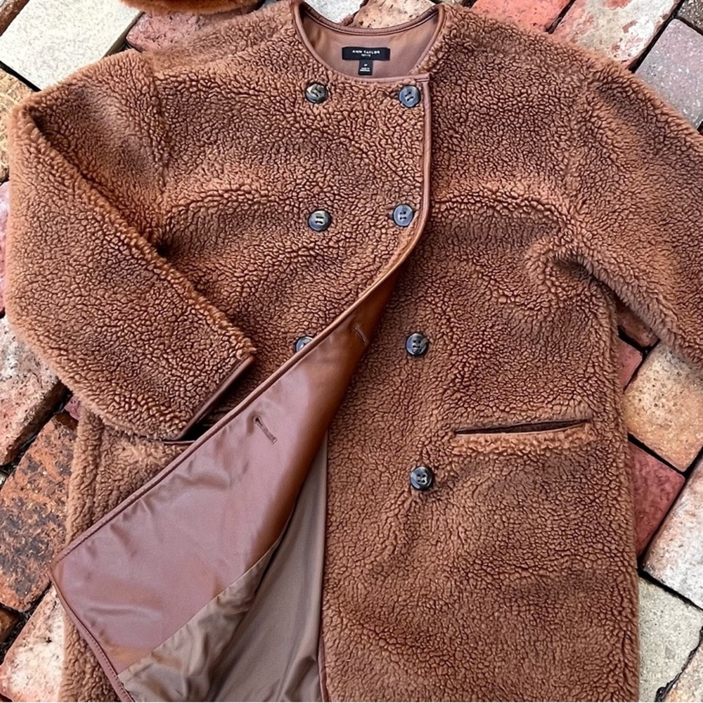 Ann Taylor Chestnut Sherpa Jacket